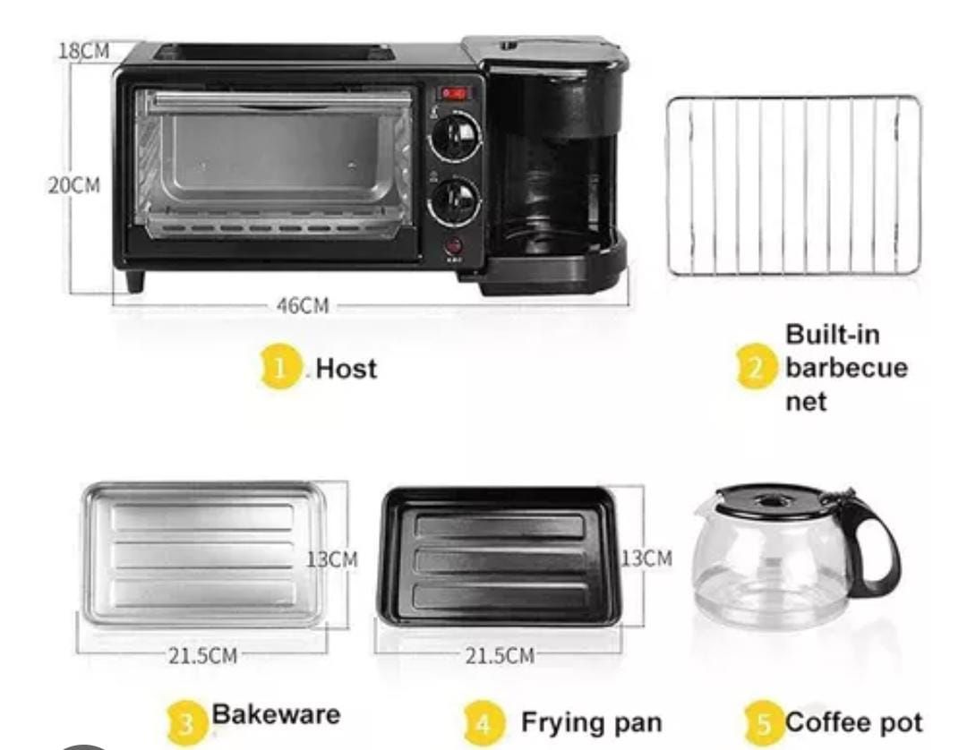 HORNO ELECTRICO 3 EN 1