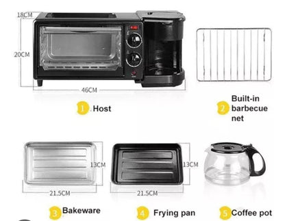 HORNO ELECTRICO 3 EN 1